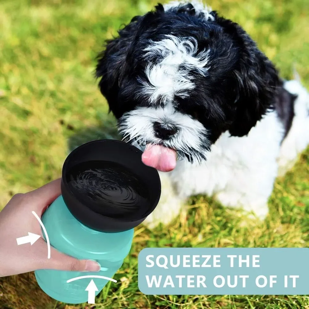 Dog Water Bottle 21oz, Portable,Travel,no leak,BPA Free- Black